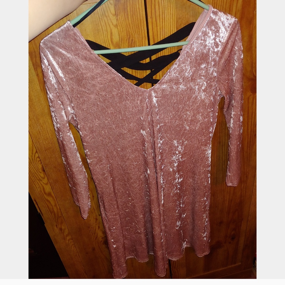 Pink Velvet Dress